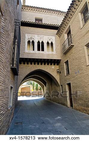 Dean Arch Mudejar architecture saragosse Aragon Spain View Large Photo Image Stock Image - Dean Arch Mudejar architecture saragosse Aragon Spain. Fotosearch
