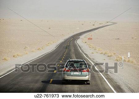 Stock Image - Death Valley California, the main road through the valley. Fotosearch