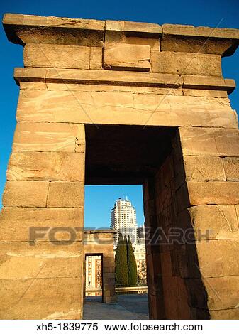Debod temple, Madrid, Spain. View Large Photo Image Stock Photography - Debod temple, Madrid, Spain.. Fotosearch