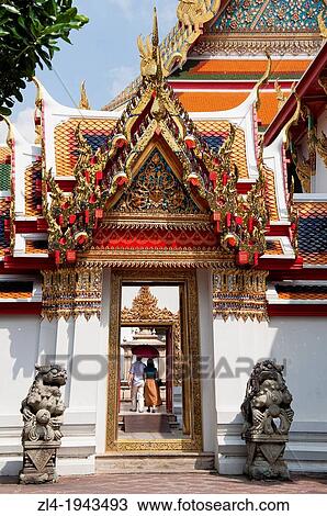 Decorations of roofs and doors at Wat Pho temple. Thailand, Bangkok, Wat Pho. View Large Photo Image Stock Image - Decorations of roofs and doors at Wat Pho temple. Thailand, Bangkok, Wat Pho.. Fotosearch
