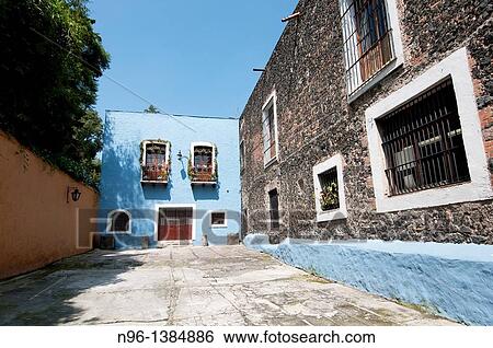 Del Carmen Church San Angel Mexico DF View Large Photo Image Stock Photograph - Del Carmen Church San Angel Mexico DF. Fotosearch