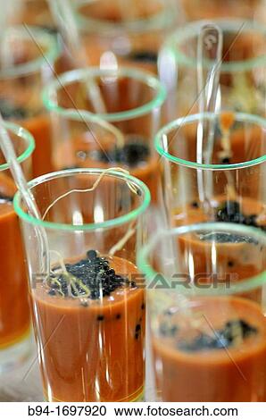 Stock Image - Delicatessen in Alimentaria International Food and Drinks Exhibition, L? Hospitalet de Llobregat, Barcelona, Catalonia, Spain. Fotosearch