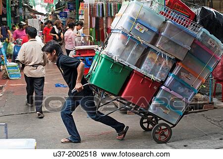 Delivery, Bangkok, Thailand. View Large Photo Image Stock Photo - Delivery, Bangkok, Thailand.. Fotosearch