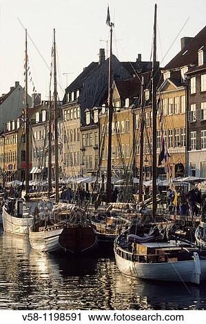 Denmark, Copenhagen, Nyhavn harbour View Large Photo Image Stock Image - Denmark, Copenhagen, Nyhavn harbour. Fotosearch