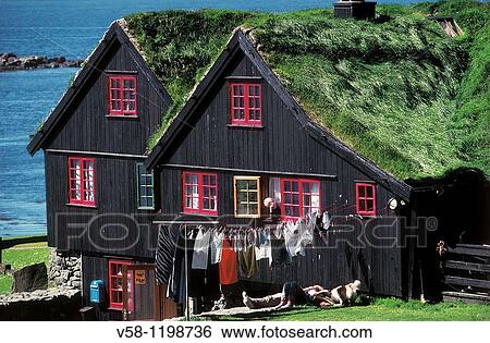 Denmark, Faroe Islands, Kirkjubour mediaeval farm and church View Large Photo Image Stock Photograph - Denmark, Faroe Islands, Kirkjubour mediaeval farm and church. Fotosearch