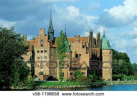Stock Photo - Denmark, Funen, Egeskov castle. Fotosearch
