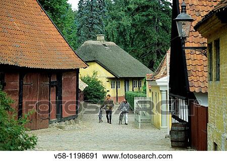 Denmark, Jutland, Aarhus, The Old Town Den Gamle By, Denmark's National Open Air Museum of Urban History and Culture View Large Photo Image Stock Image - Denmark, Jutland, Aarhus, The Old Town Den Gamle By, Denmark's National Open Air Museum of Urban History and Culture. Fotosearch