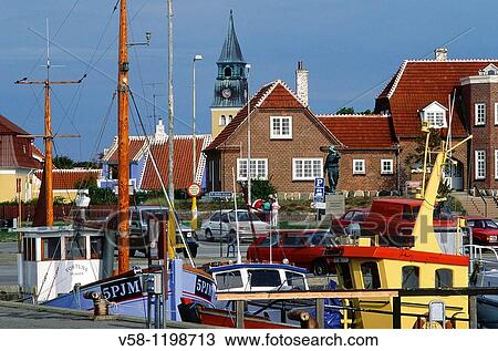 Denmark, Jutland, Skagen, The harbour View Large Photo Image Stock Image - Denmark, Jutland, Skagen, The harbour. Fotosearch