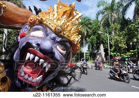 Stock Photography - Denpasar (Bali, Indonesia): a Hindu float at the Bali Arts Festival opening. Fotosearch
