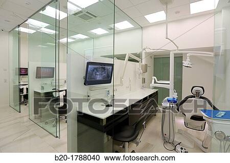 Stock Image - Dental office/Dental surgery, Donostia-San SebastiBn, Guipuzcoa, Basque Country, Spain. Fotosearch
