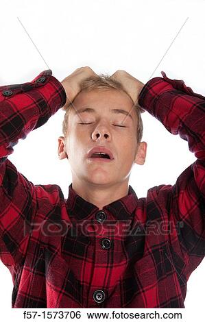 Despondent young teenage man View Large Photo Image Stock Photograph - Despondent young teenage man. Fotosearch