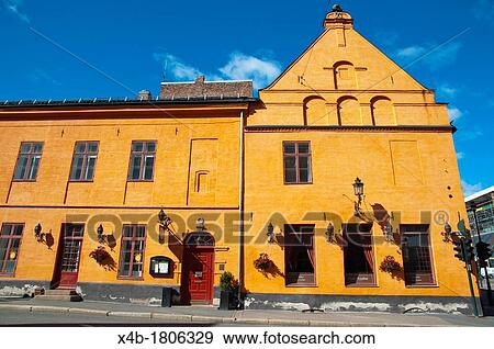 Det Gamle Raadhus restaurant housed in old town hall building 1641 Nedre Slottsgate street Kvadraturen district old town Oslo Norway Europe View Large Photo Image Stock Photo - Det Gamle Raadhus restaurant housed in old town hall building 1641 Nedre Slottsgate street Kvadraturen district old town Oslo Norway Europe. Fotosearch