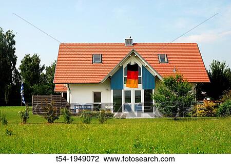 Detached house in Southern Germany View Large Photo Image Stock Image - Detached house in Southern Germany. Fotosearch