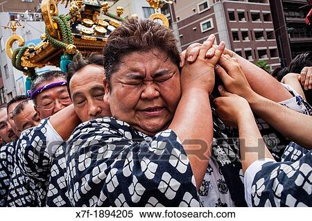 Detail, bearers of Mikoshi, Sanja Matsuri Festival, in Kaminarimon dori, next to Sensoji Temple, Asakusa, Tokyo, Japan, Asia View Large Photo Image Stock Photography - Detail, bearers of Mikoshi, Sanja Matsuri Festival, in Kaminarimon dori, next to Sensoji Temple, Asakusa, Tokyo, Japan, Asia. Fotosearch