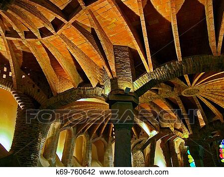 Detail Church of Sta Coloma architect A Gaudi Colonia G? ell Sta Coloma de Cervell? Barcelona Spain View Large Photo Image Stock Image - Detail Church of Sta Coloma architect A Gaudi Colonia G? ell Sta Coloma de Cervell? Barcelona Spain. Fotosearch