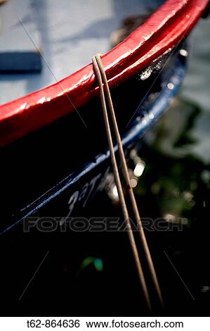 Detail of a boat moored in port Costa Brava, Catalonia, Spain View Large Photo Image Stock Photograph - Detail of a boat moored in port Costa Brava, Catalonia, Spain. Fotosearch