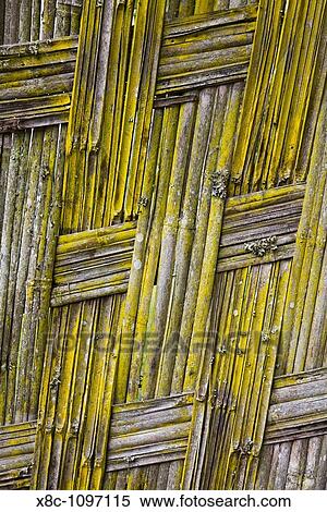 Stock Photography - Detail of a fence woven by the Dorze people of Ethiopia. Africa, East Africa, Ethiopia, February 2010. Fotosearch