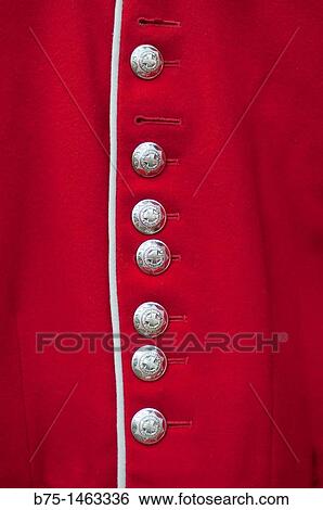 Stock Photograph - Detail of a guardsman costume, British Army, London, England, UK. Fotosearch