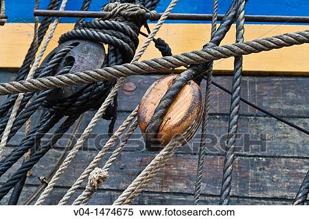 Detail of a vintage sail ship replica, Bremerhaven, Germany, Europe View Large Photo Image Stock Photography - Detail of a vintage sail ship replica, Bremerhaven, Germany, Europe. Fotosearch