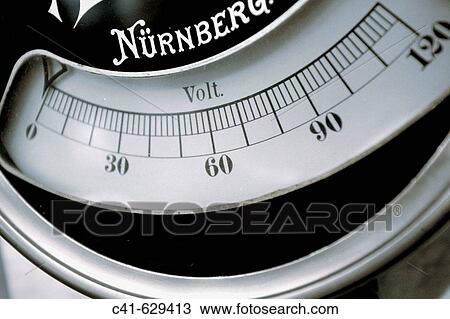 Detail of an old fashioned voltimeter View Large Photo Image Stock Image - Detail of an old fashioned voltimeter. Fotosearch