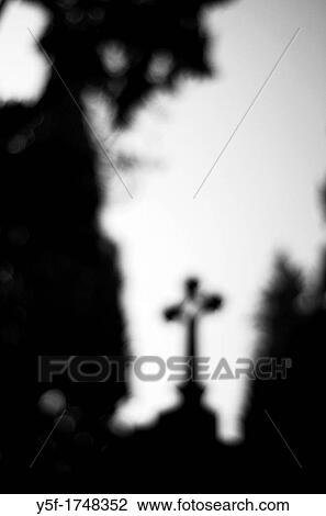 Stock Image - Detail of Prazeres cemetery in Lisbon. Fotosearch