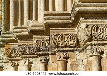 Stock Image - Detail of Santa Mar? a la Mayor church 13th-16th century Trujillo CBceres Extremadura Spain. Fotosearch