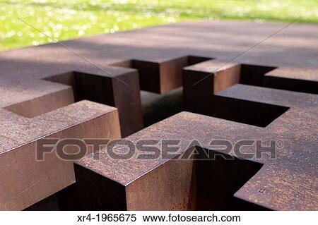 Stock Photography - Detail of sculpture, Chillida Leku Museum, Hernani, Gipuzkoa, Guipuzcoa, Basque Country, Spain.. Fotosearch