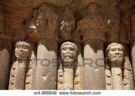 Detail of the Church of Santiago main front, Puente La Reina (Gares), Navarra (Nafarroa), Spain View Large Photo Image Stock Photo - Detail of the Church of Santiago main front, Puente La Reina (Gares), Navarra (Nafarroa), Spain. Fotosearch