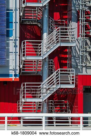 Picture - detail of the exterior wall of the Telus World of Science building in Vancouver, BC, Canada. Fotosearch