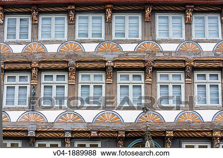 Detail of the Stiftsherrenhaus in Hamelin on the German Fairy Tale Route, Lower Saxony, Germany, Europe View Large Photo Image Stock Photo - Detail of the Stiftsherrenhaus in Hamelin on the German Fairy Tale Route, Lower Saxony, Germany, Europe. Fotosearch