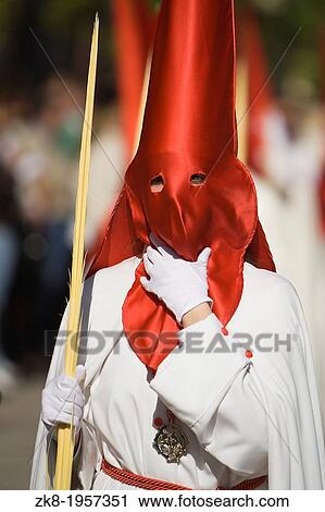 Detail penitent holding a palm during Holy Week, Spain. View Large Photo Image Stock Image - Detail penitent holding a palm during Holy Week, Spain.. Fotosearch