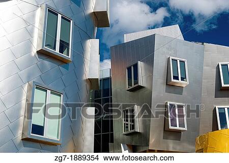 Detail view of Frank Gehry's Stata Center at the Massachusetts Institute of Technology View Large Photo Image Picture - Detail view of Frank Gehry's Stata Center at the Massachusetts Institute of Technology. Fotosearch