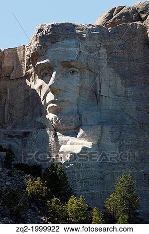 Detailed view of the sculpture of Abraham Lincoln on Mt. Rushmore, Mount Rushmore National Monument, South Dakota, United States of America. View Large Photo Image Stock Image - Detailed view of the sculpture of Abraham Lincoln on Mt. Rushmore, Mount Rushmore National Monument, South Dakota, United States of America.. Fotosearch