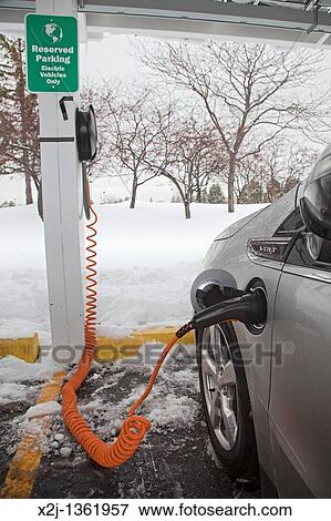 Picture Of Detroit Michigan A Chevrolet Volt Electric Car Detroit Michigan A Chevrolet Volt Electric Car Charging Outside The General Motors Hamtramck Embly Plant Where Is Manufactured