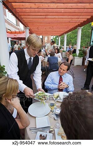 Stock Photo - Detroit, Michigan - Outdoor dining at the Rattlesnake Club. Fotosearch