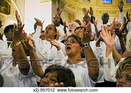 Detroit, Michigan - The Metro Catholic Gospel Choir in concert at St Augustine & St Monica Catholic Church View Large Photo Image Stock Image - Detroit, Michigan - The Metro Catholic Gospel Choir in concert at St Augustine & St Monica Catholic Church. Fotosearch