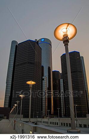 Detroit, Michigan - The Renaissance Center, which houses General Motors headquarters and a Marriott Hotel. View Large Photo Image Stock Photograph - Detroit, Michigan - The Renaissance Center, which houses General Motors headquarters and a Marriott Hotel.. Fotosearch