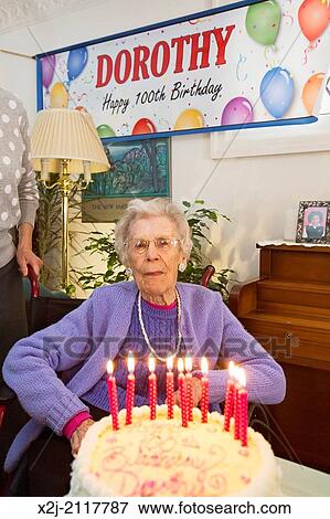 Detroit, Michigan - Woman celebrates her 100th birthday. View Large Photo Image Stock Photo - Detroit, Michigan - Woman celebrates her 100th birthday.. Fotosearch
