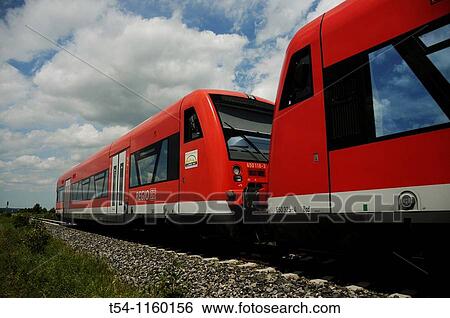 Deutsche Bahn commuter train on a free ride View Large Photo Image Stock Photograph - Deutsche Bahn commuter train on a free ride. Fotosearch