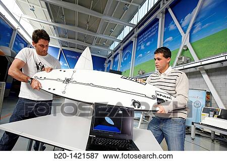 Stock Photo - Developing the world's first surfboard with integrated technology to research and characterise the mechanical behaviour of surfboards, Surfsens PUKAS and Tecnalia research centre joint project, San Sebastian, Donostia, Gipuzkoa, Euskadi, Spain. Fotosearch