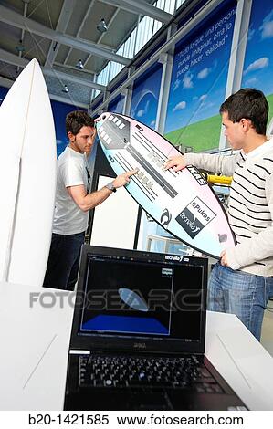 Developing the world's first surfboard with integrated technology to research and characterise the mechanical behaviour of surfboards, Surfsens PUKAS and Tecnalia research centre joint project, San Sebastian, Donostia, Gipuzkoa, Euskadi, Spain View Large Photo Image Stock Photography - Developing the world's first surfboard with integrated technology to research and characterise the mechanical behaviour of surfboards, Surfsens PUKAS and Tecnalia research centre joint project, San Sebastian, Donostia, Gipuzkoa, Euskadi, Spain. Fotosearch