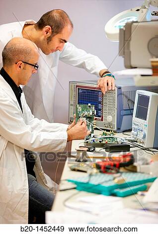 Stock Photo - Development system for advanced GNSS Galileo positioning system receivers, Electronics Lab, Tecnalia Research & Innovation, Zamudio, Bizkaia, Euskadi, Spain. Fotosearch