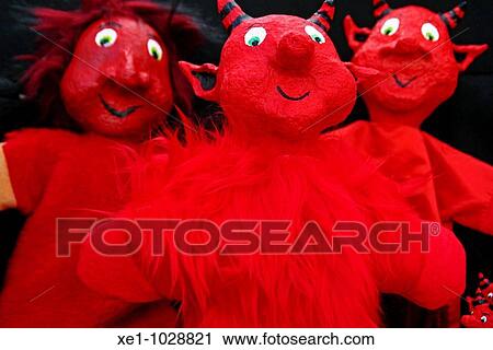 Devils, puppets, toys. View Large Photo Image Stock Image - Devils, puppets, toys.. Fotosearch