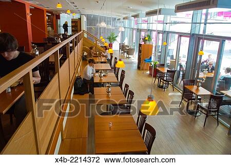 Stock Image - Dhaba Beas Indian style self service vegetarian restaurant, new town, Prague, Czech Republic, Europe.. Fotosearch