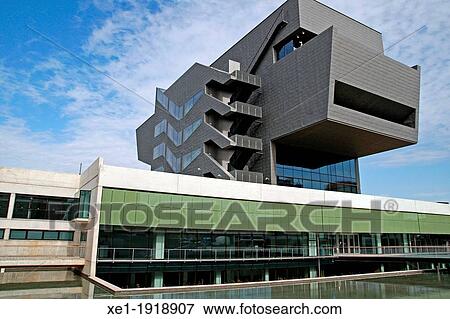 Stock Photo - DHUB building, Design Museum, 2012, MBM architects, Barcelona, Catalonia, Spain. Fotosearch