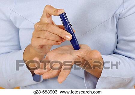 Diabetes: self analysis of sugar in blood View Large Photo Image Stock Image - Diabetes: self analysis of sugar in blood. Fotosearch