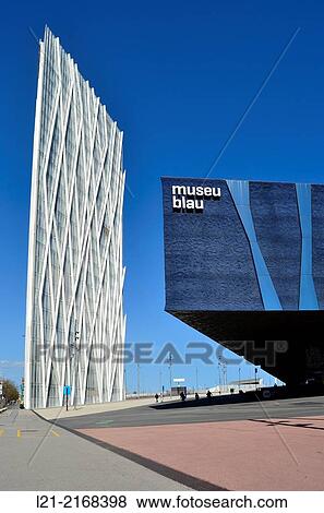 Diagonal Zero Zero Tower designed by the architect Enric Massip, Telefonica Headquarters. Museu Blau, Forum building. Diagonal Mar district, Barcelona, Catalonia, Spain. View Large Photo Image Stock Photo - Diagonal Zero Zero Tower designed by the architect Enric Massip, Telefonica Headquarters. Museu Blau, Forum building. Diagonal Mar district, Barcelona, Catalonia, Spain.. Fotosearch