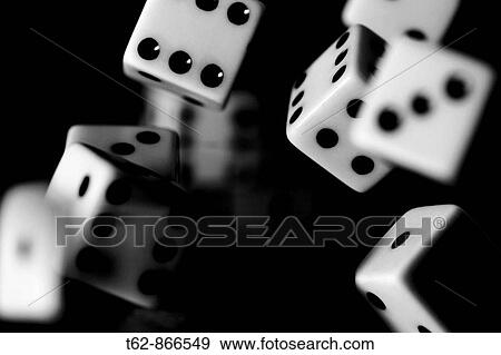 Stock Photo - Dice Black and White. Fotosearch