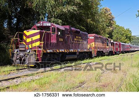 Diesel-Eletric locomotive engines of the Great Smokey Mountains Railroad in Bryson City, North Carolina View Large Photo Image Stock Image - Diesel-Eletric locomotive engines of the Great Smokey Mountains Railroad in Bryson City, North Carolina. Fotosearch