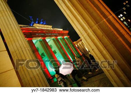 Different sight of the Door of Brandemburg during the celebration of the Festival of Lights of Berlin Berlin, Germany, Europe View Large Photo Image Stock Image - Different sight of the Door of Brandemburg during the celebration of the Festival of Lights of Berlin Berlin, Germany, Europe. Fotosearch